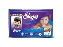 Sleepy Sensitive Bebek Bezi Midi Plus Jumbo Paket 3+ Beden 5-10 Kg 32 Adet