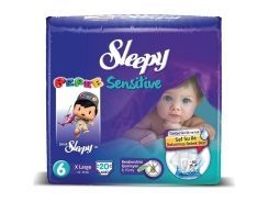 Sleepy Sensitive Bebek Bezi XL Jumbo Paket 6 Beden 15-25 Kg 20 Adet