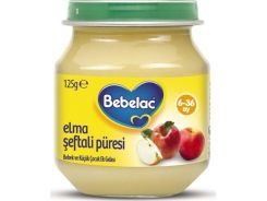 Bebelac Elma Şeftali Püreli Kavanoz Maması 125 Gr