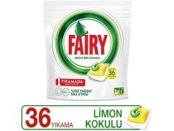 Fairy Hepsi Bir Arada Bulaşık Makinesi Deterjanı Kapsülü Limon 36 Yıkama