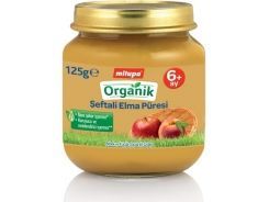 Milupa Organik Şeftali Elma Püreli Kavanoz Maması 125 Gr