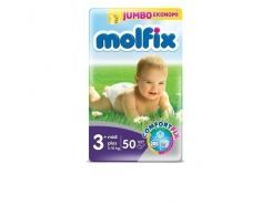 Molfix Bebek Bezi Midi Plus Jumbo Paket 3+ Beden 5-10 Kg 50 Adet