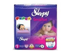 Sleepy Sensitive Bebek Bezi Yeniodoğan Jumbo Paket 1 Beden 2-5 Kg 70 Adet