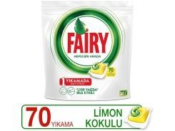 Fairy Hepsi Bir Arada Bulaşık Makinesi Deterjanı Kapsülü Limon Kokulu 70 Yıkama